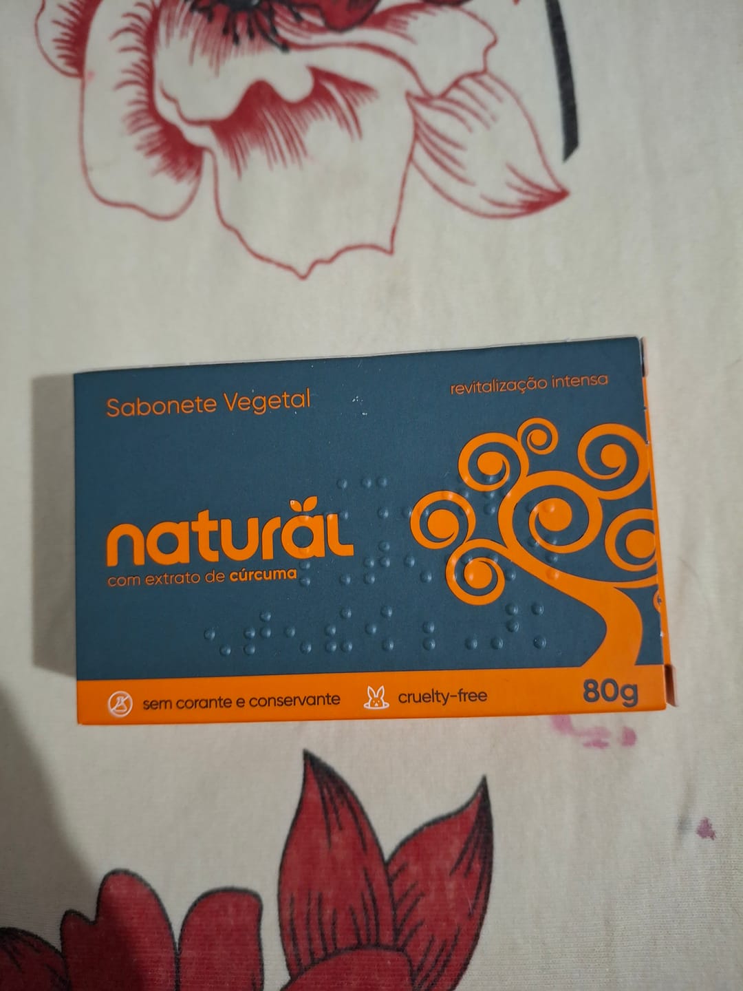 Customer photo review of Sabonete em Barra Natural com Cúrcuma 80 g