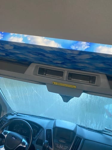 Customer photo review of Ford Transit Headliner Shelf DIY Kit