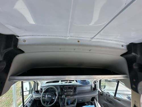 Customer photo review of Ford Transit Headliner Shelf DIY Kit