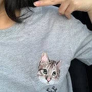 Customer photo review of Custom Embroidered Dog Portrait Photo Sweatshirt | Gifts For Pet Lovers