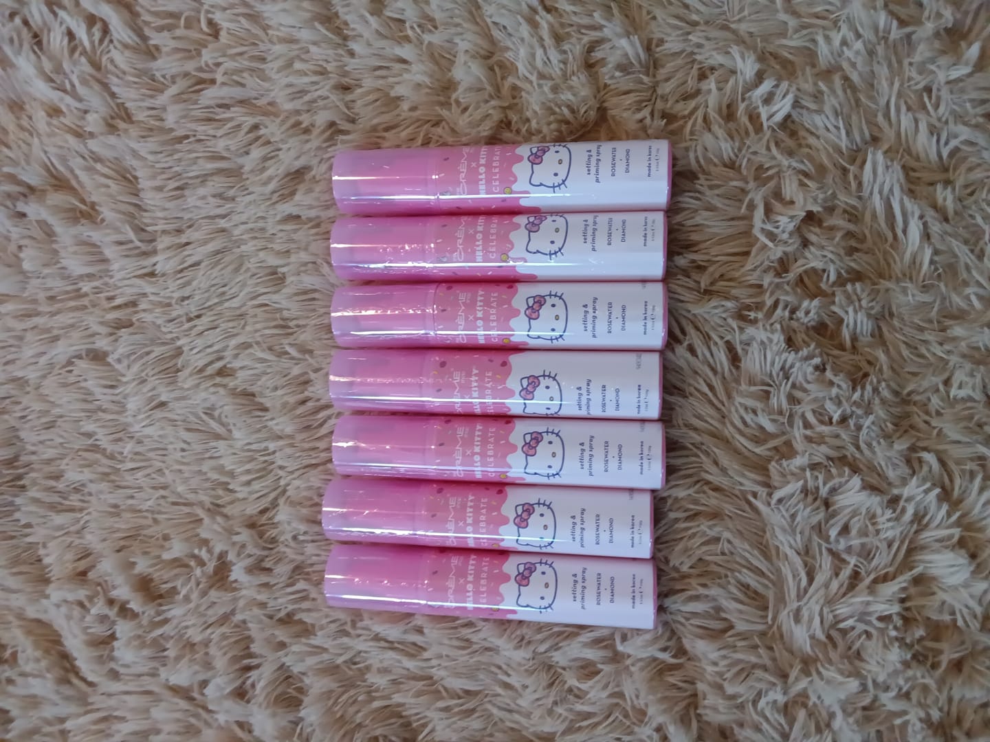 Customer photo review of The Creme Shop X Hello Kitty Setting & Priming Face Spray - Wholesale 4 Units (HKSPS4949)