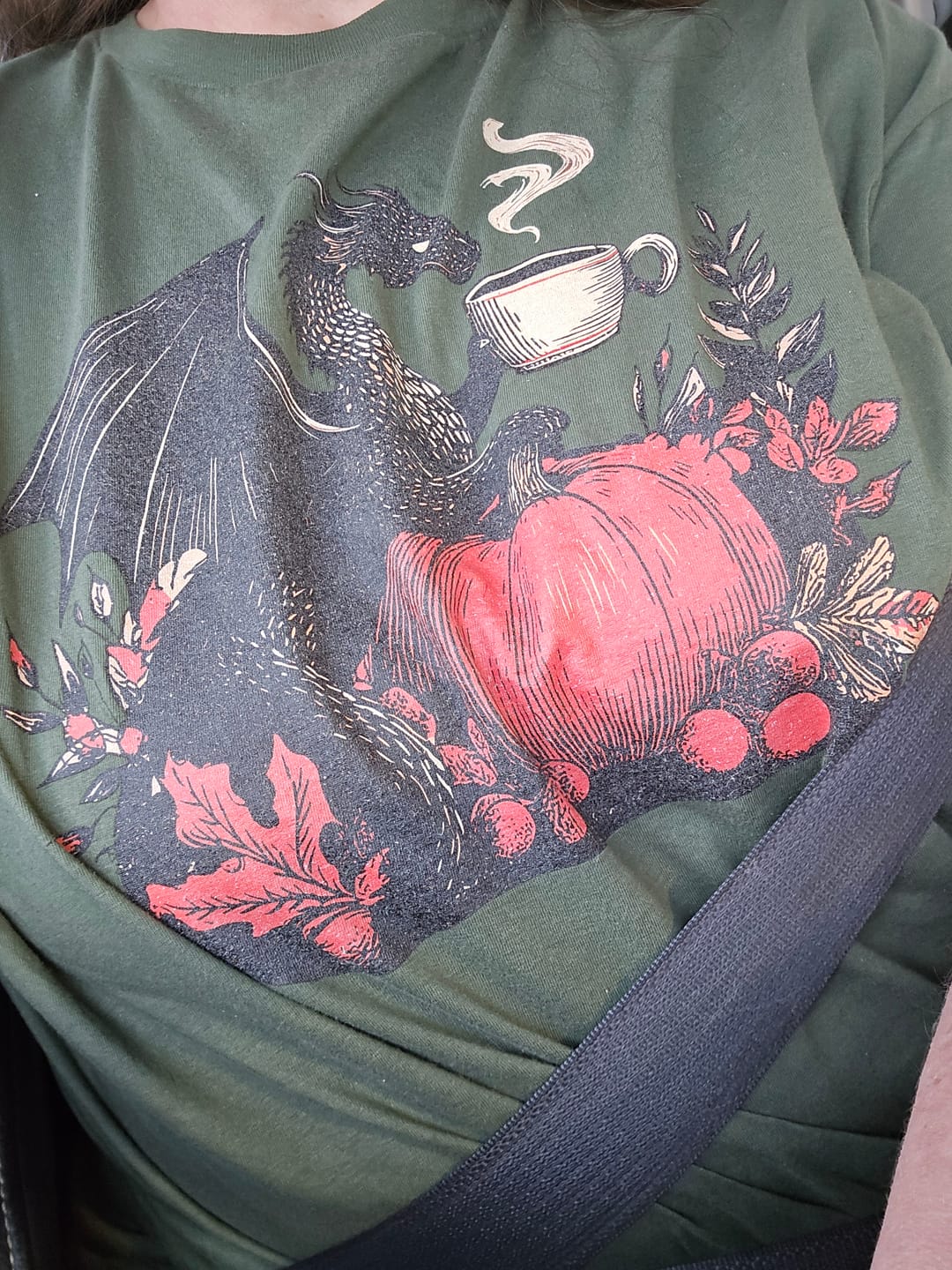 Customer photo review of Pumpkin Spice Dragon Softstyle Tee