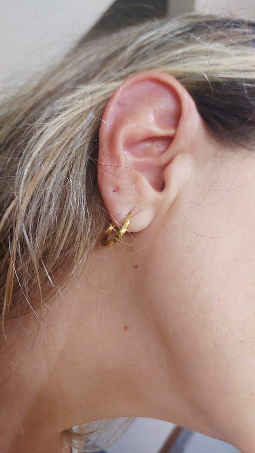 Customer photo review of Pulseira Trama Ajustável Banhado em Ouro 18k