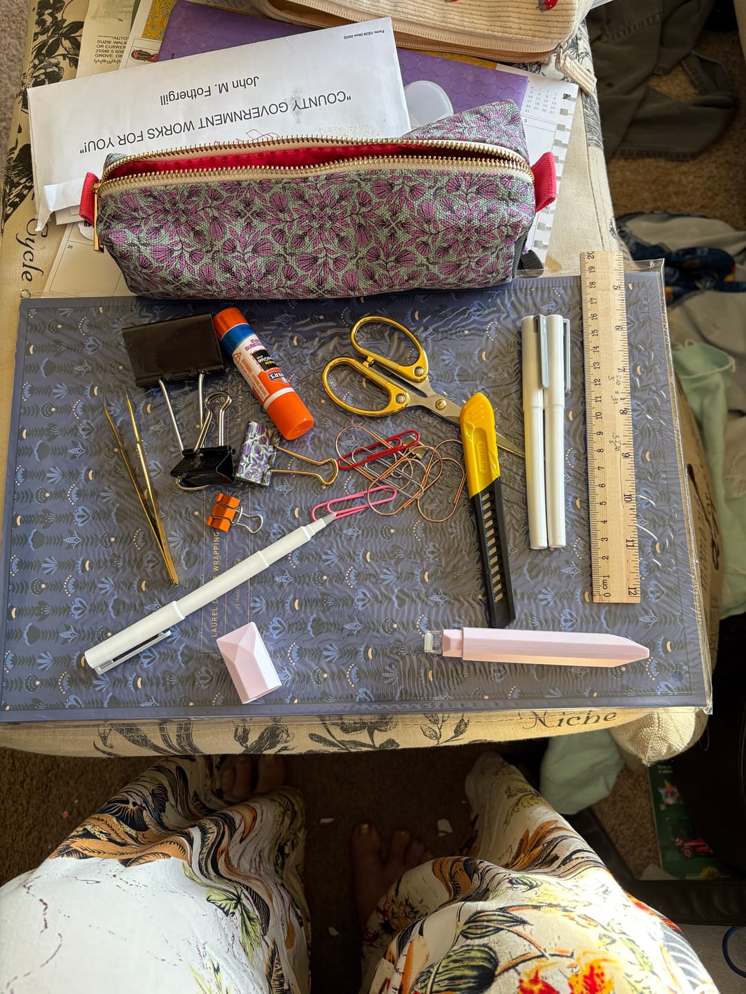 Customer photo review of Pen Pouch, Garden Song
