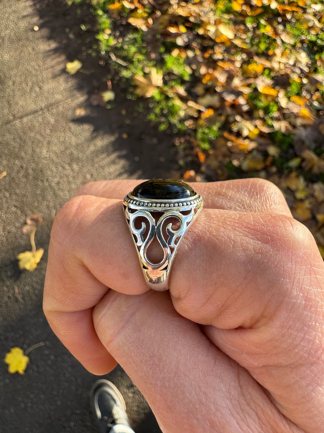 Customer photo review of BLACK EYES. - 925 STERLING SILVER