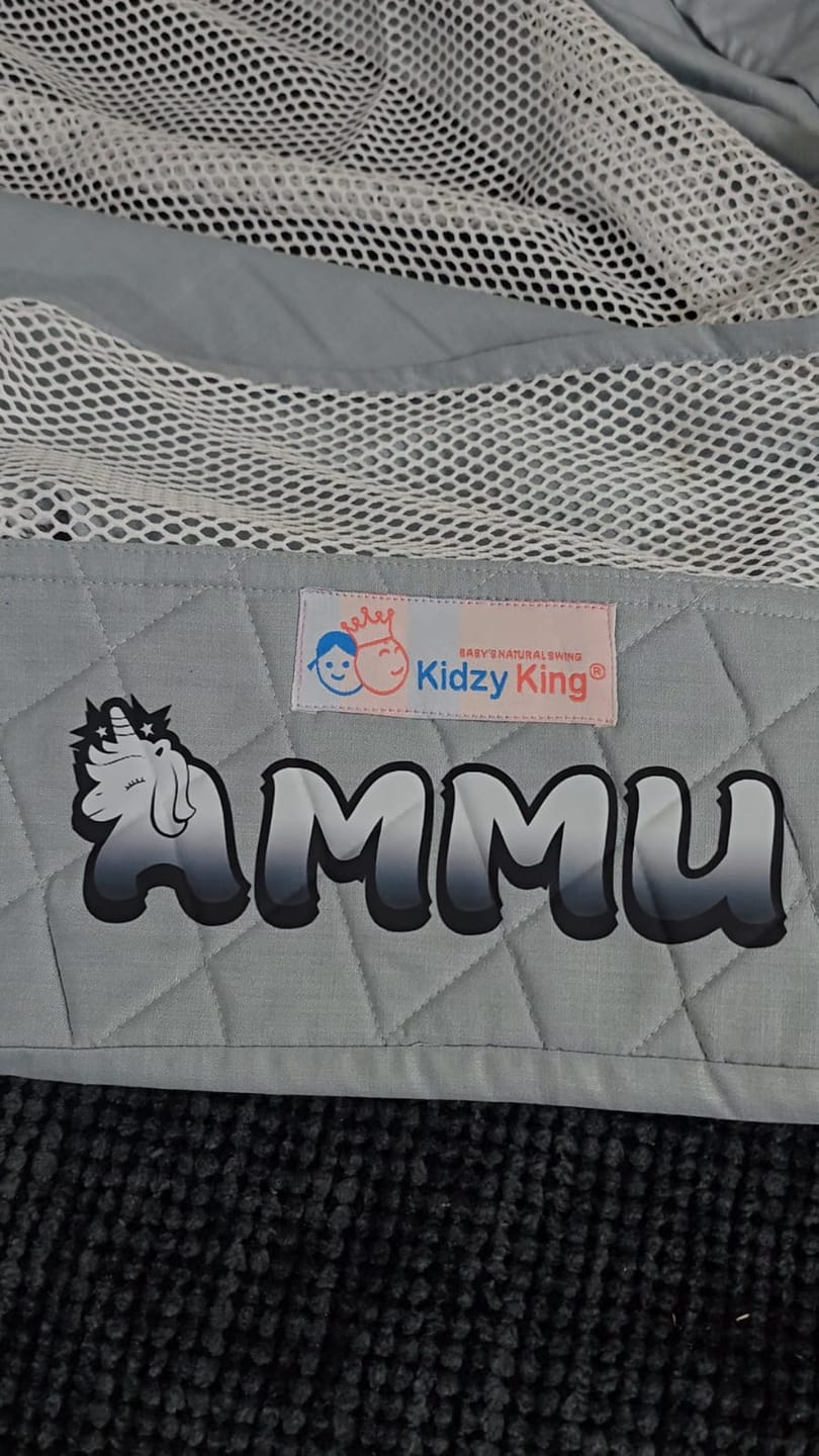 Customer photo review of Kidzy King Baby Hammock-Sky Blue with Stand, Spring Set and Mosquito Net | Premium Luxury Baby Cradle for 0-3 Year Baby | Best Gift for New Born