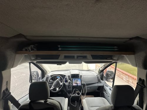 Customer photo review of Ford Transit Headliner Shelf DIY Kit