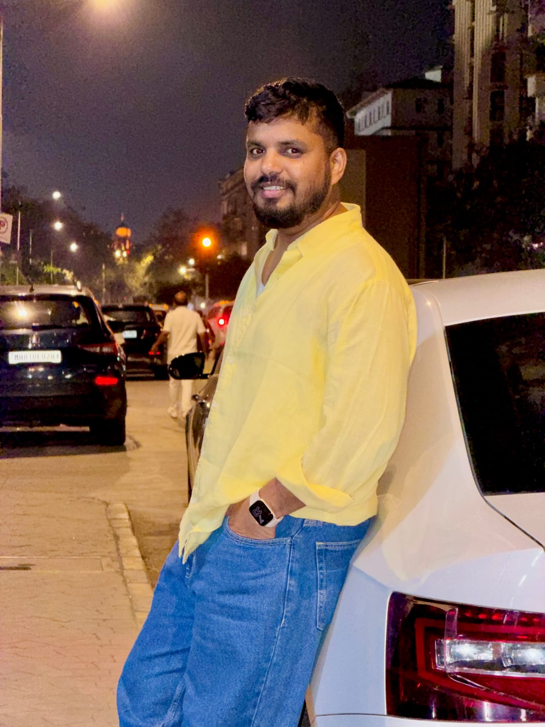 Customer photo review of Butter Yellow Linen Blend Shirt