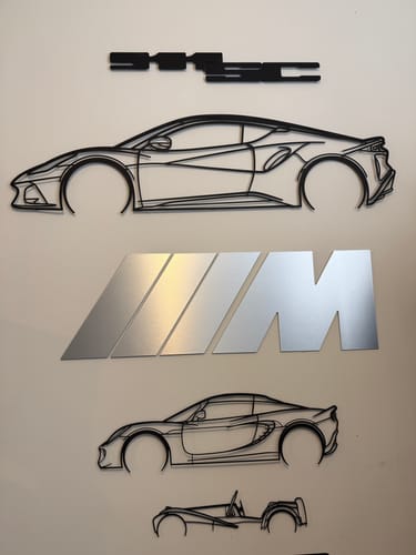 Customer photo review of Your Custom Car Silhouette Metal Wall Art Service