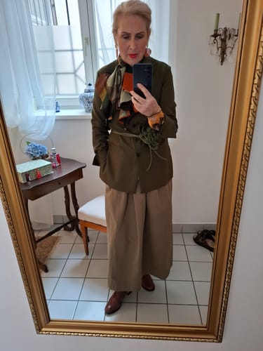 Customer photo review of Leder Blumengürtel