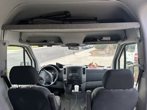 Customer photo review of Sprinter Van Headliner Shelf - DIY Kit | vancillary