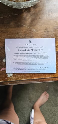 Customer photo review of The Crystal Comfort Card Deck Offer