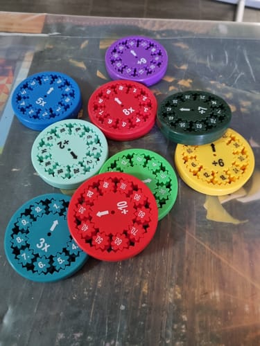Customer photo review of 9 Pack - Maths Fidget Spinner Multiplication Division