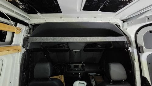 Customer photo review of Sprinter Van Headliner Shelf - DIY Kit | vancillary