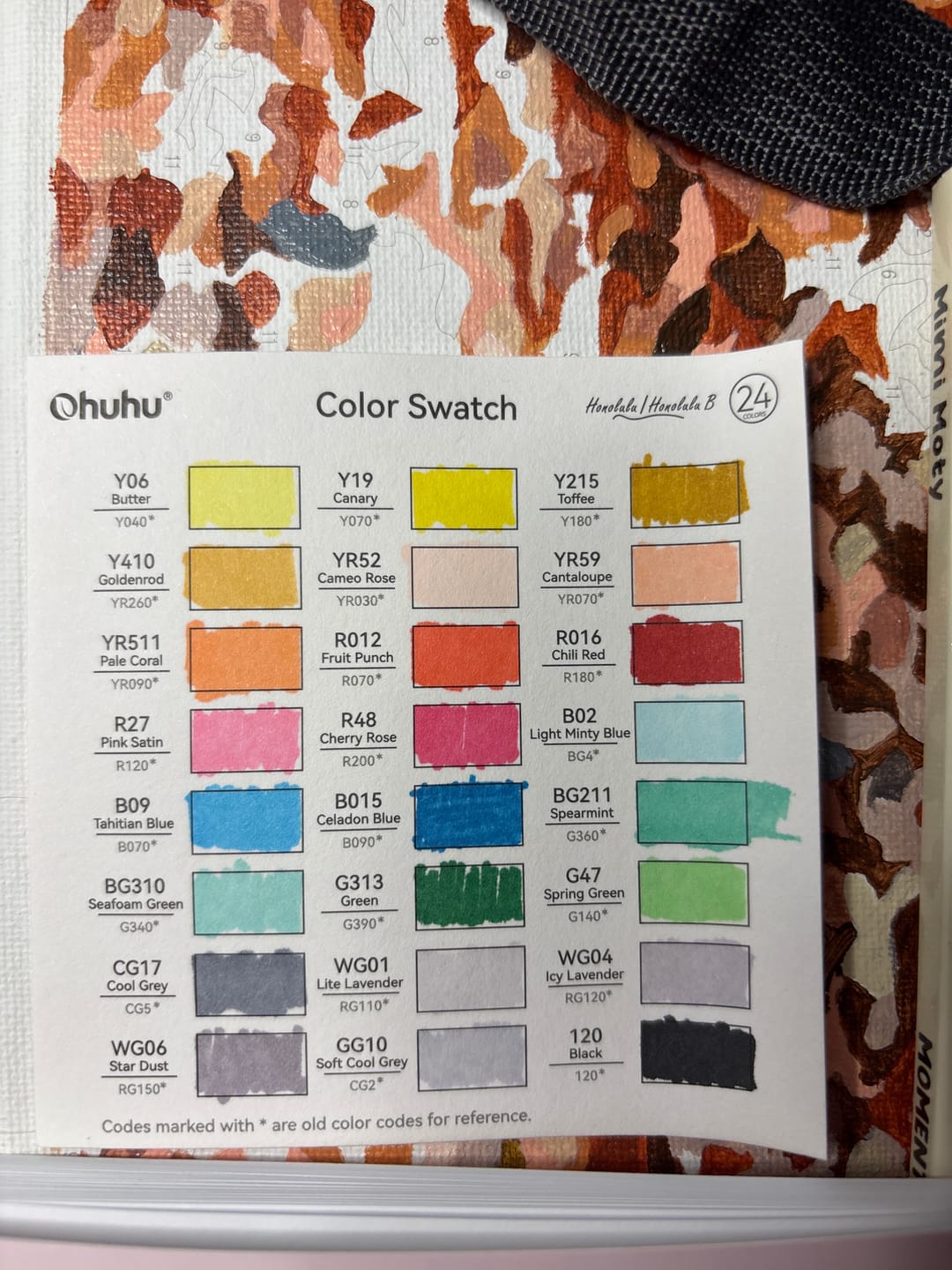 Customer photo review of Ohuhu Honolulu 24 Basic Colors Dual Tips Alcohol Art Markers