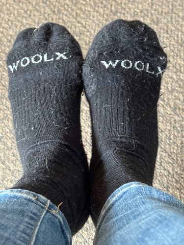 Customer photo review of Womens Harbor Crew Sock - Black