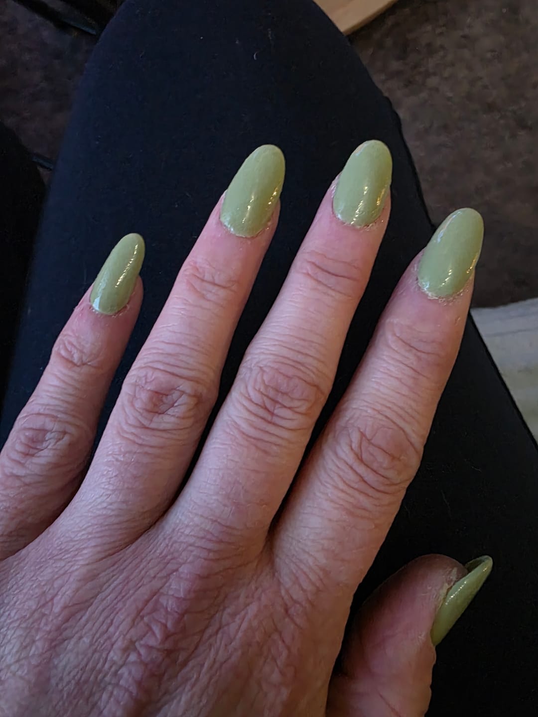 Customer photo review of Olive Dusk Dipping Powder