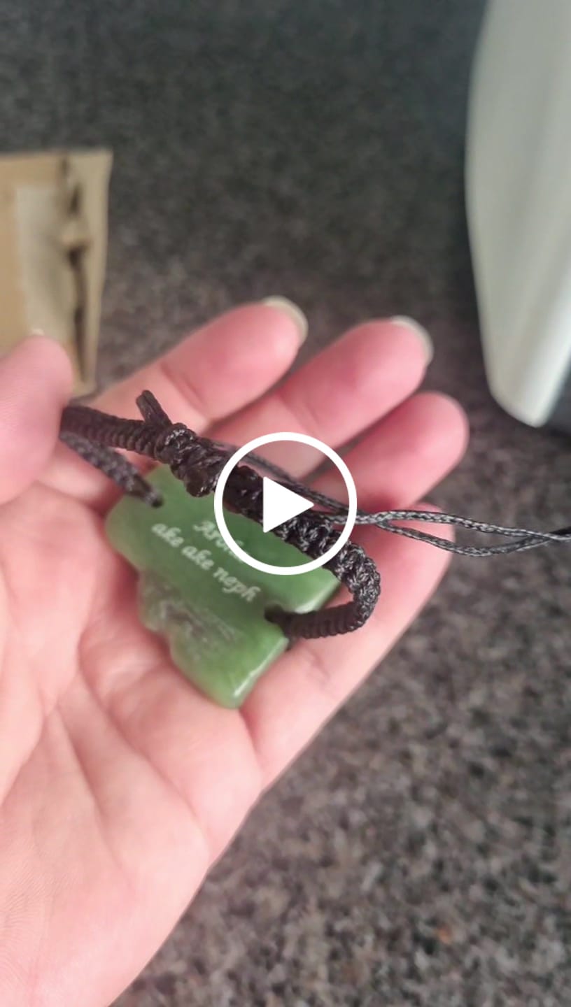 Customer video review of Engraved Greenstone Bracelet