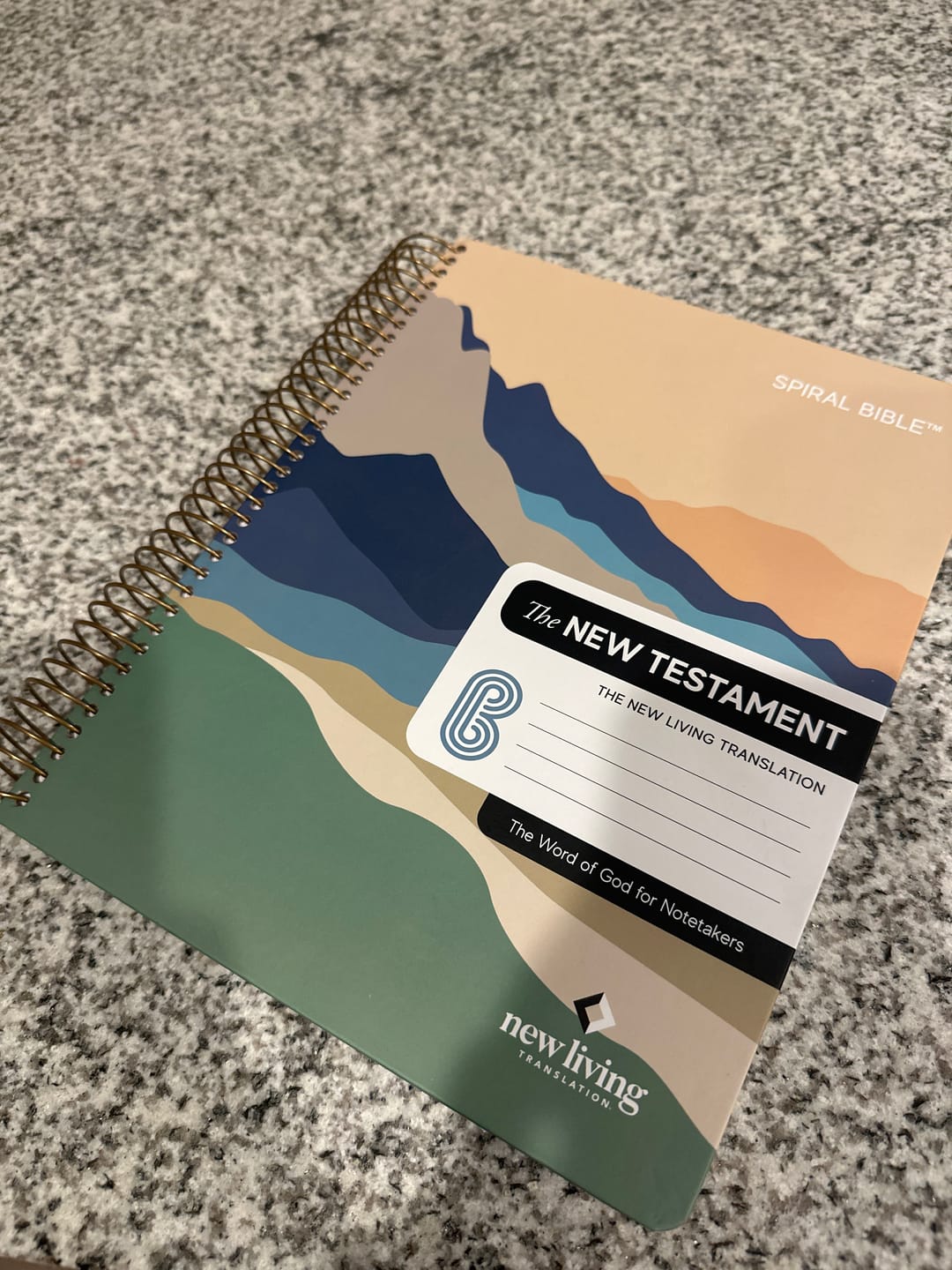 Customer photo review of Spiral Bible™ - NLT - New Testament - Mountains (Hardcover)