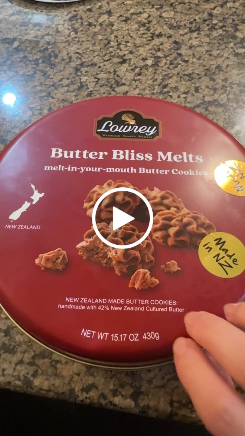 Customer video review of Lowrey Butter Cookies 8 Tins – 4 Flavours Value Pack