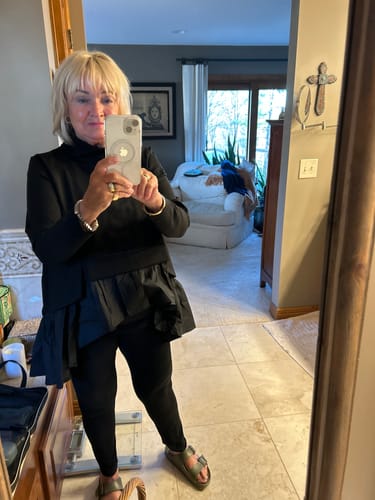 Customer photo review of Ruffled Babydoll A-line T-shirt