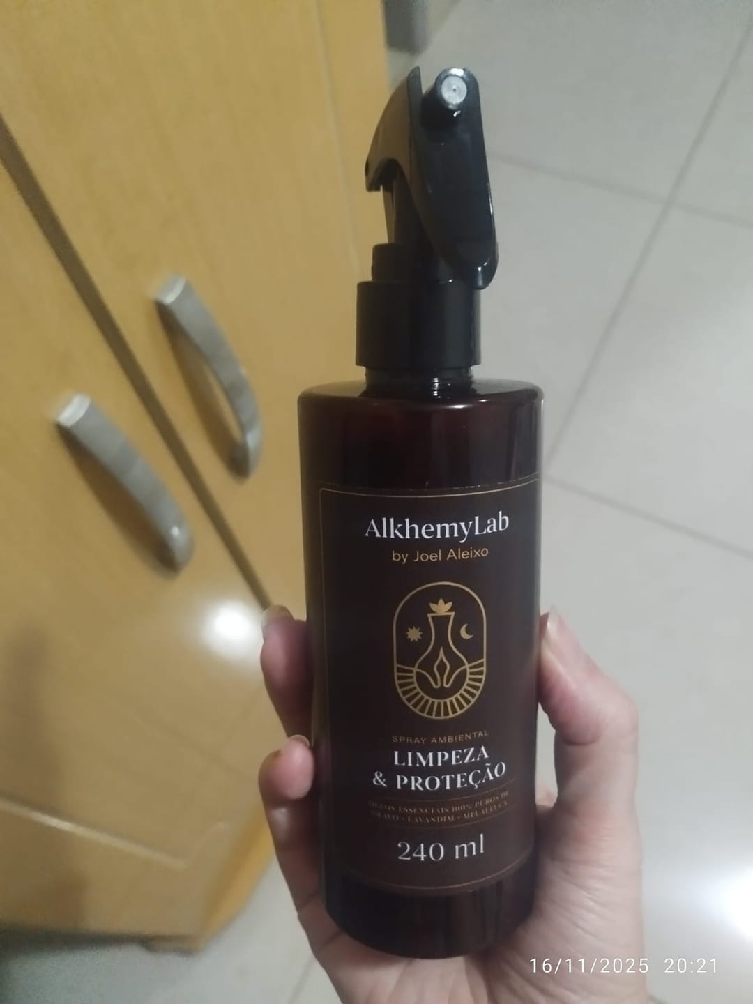 Customer photo review of Home Spray Ambiental  Limpeza e Proteção 240ml