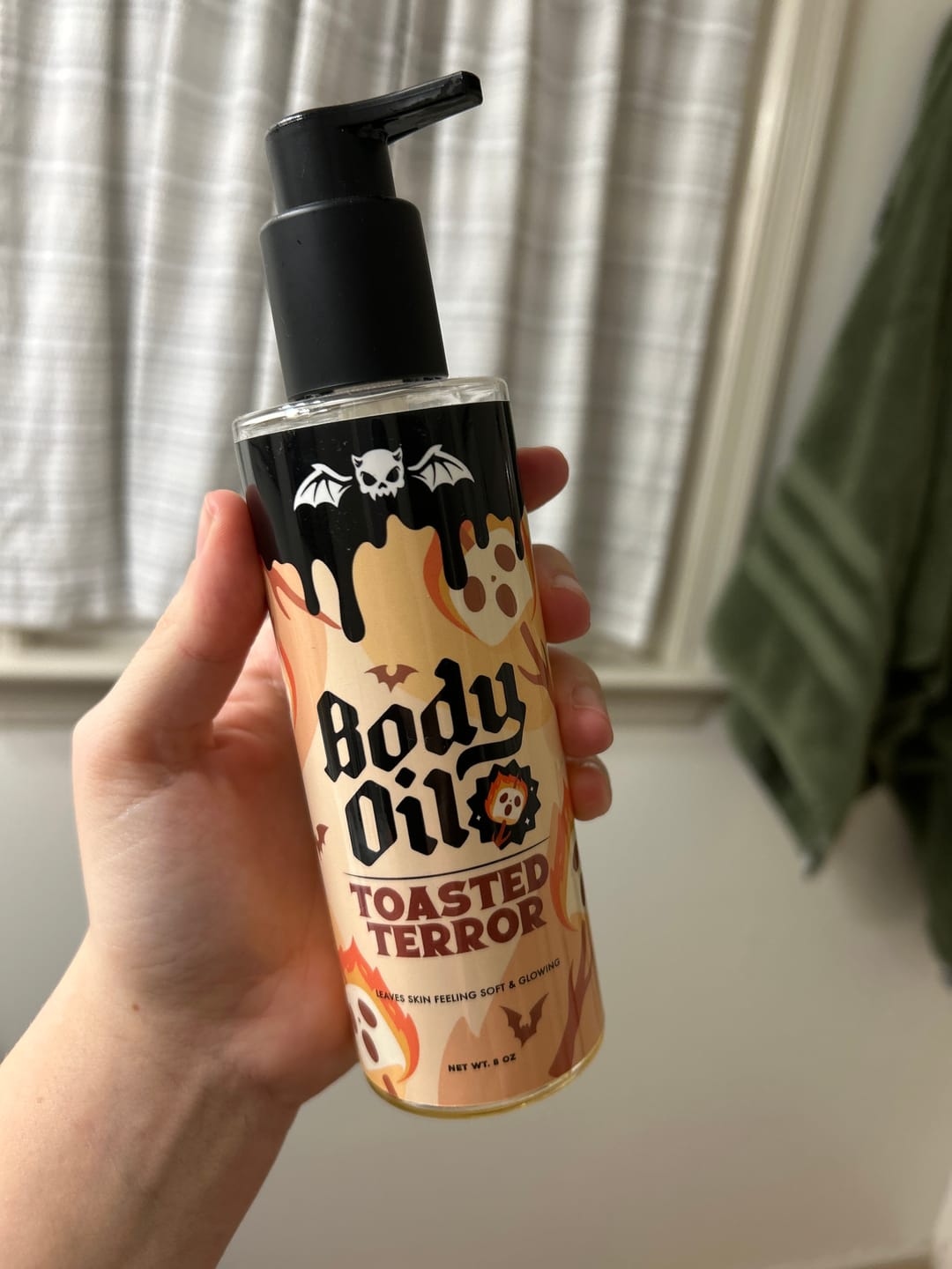 Customer photo review of Toasted Terror Body Oil