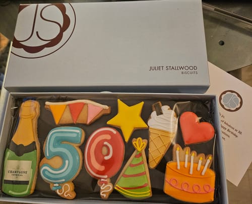 Customer photo review of Birthday Balloon Deluxe Biscuit Box
