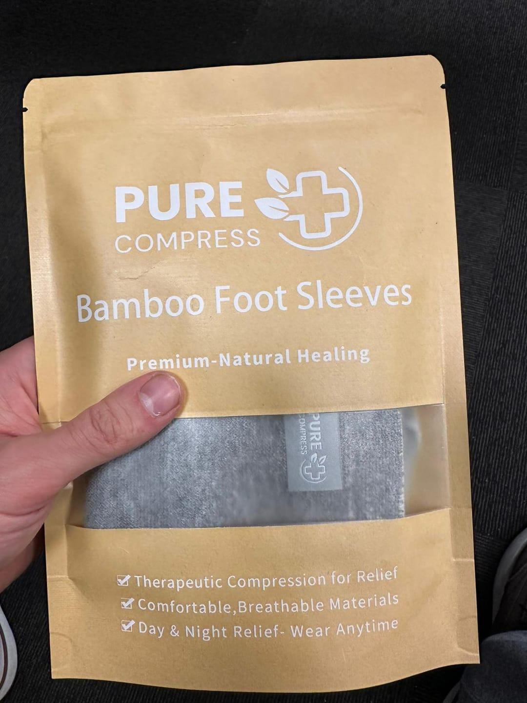 Customer photo review of Premium Anti-Fatigue Bamboo Footsleeves