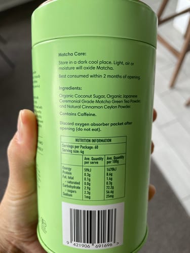 Customer photo review of Cinnamon Matcha Latte