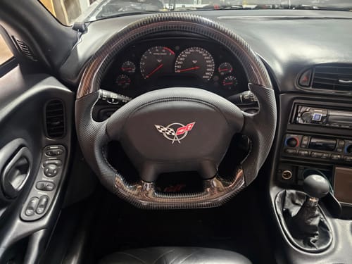 Customer photo review of [Customizable] Custom Airbag Cover Replacement for 1997-2004 Chevrolet Corvette C5 Steering Wheel