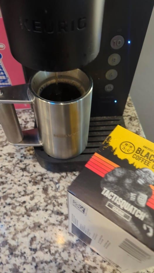 Customer photo review of 5lb HEAVY* Mug | Stainless Steel Weighted Mug