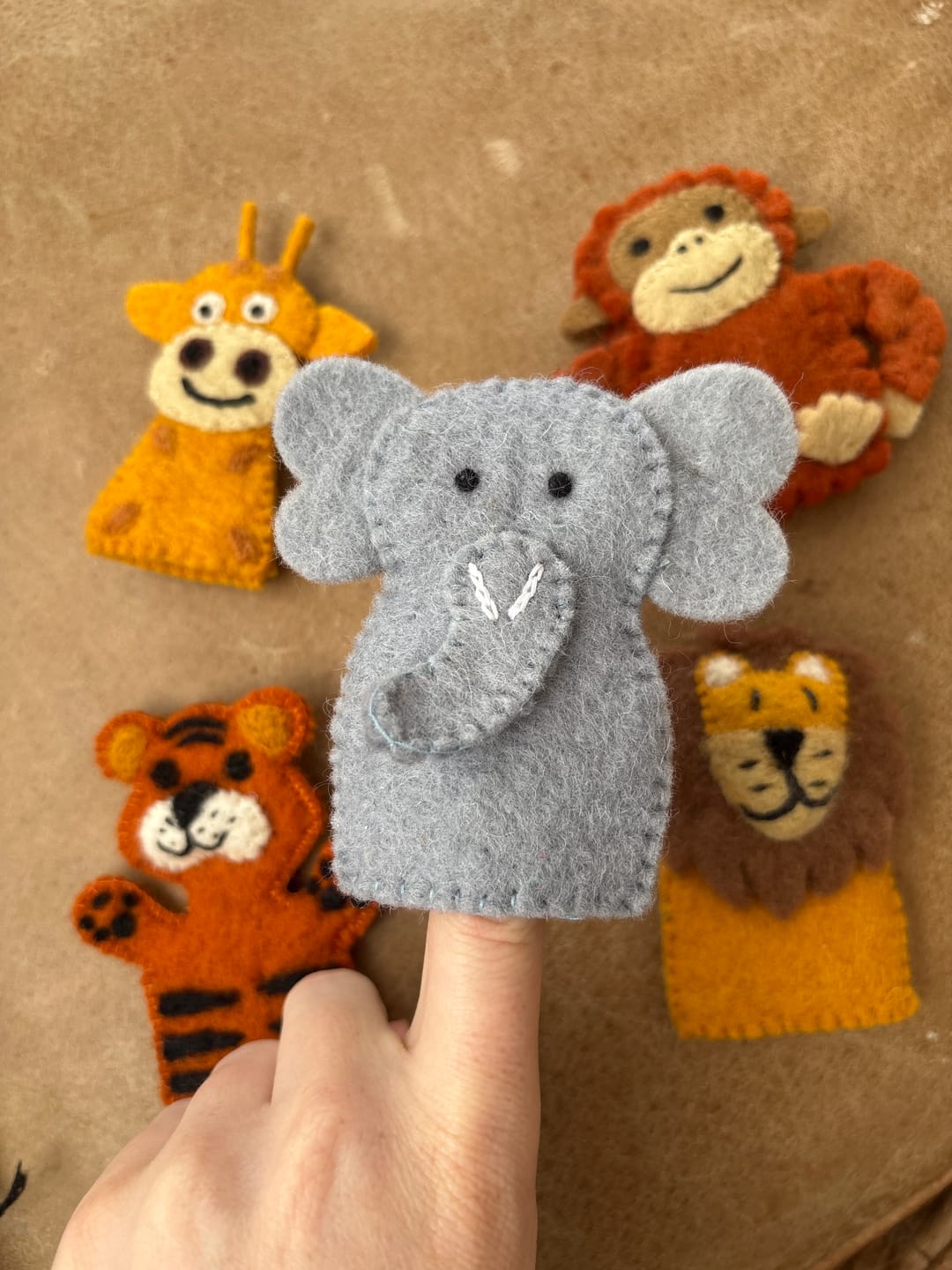 Customer photo review of Felt Finger Puppets — Individual Characters (Pick & Choose)