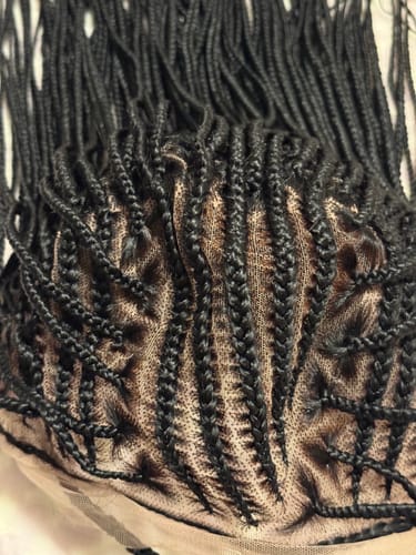 Customer photo review of Feeding Braid Wig (Medium Brown Full Lace) Color 1B, Waist Length - Sharon