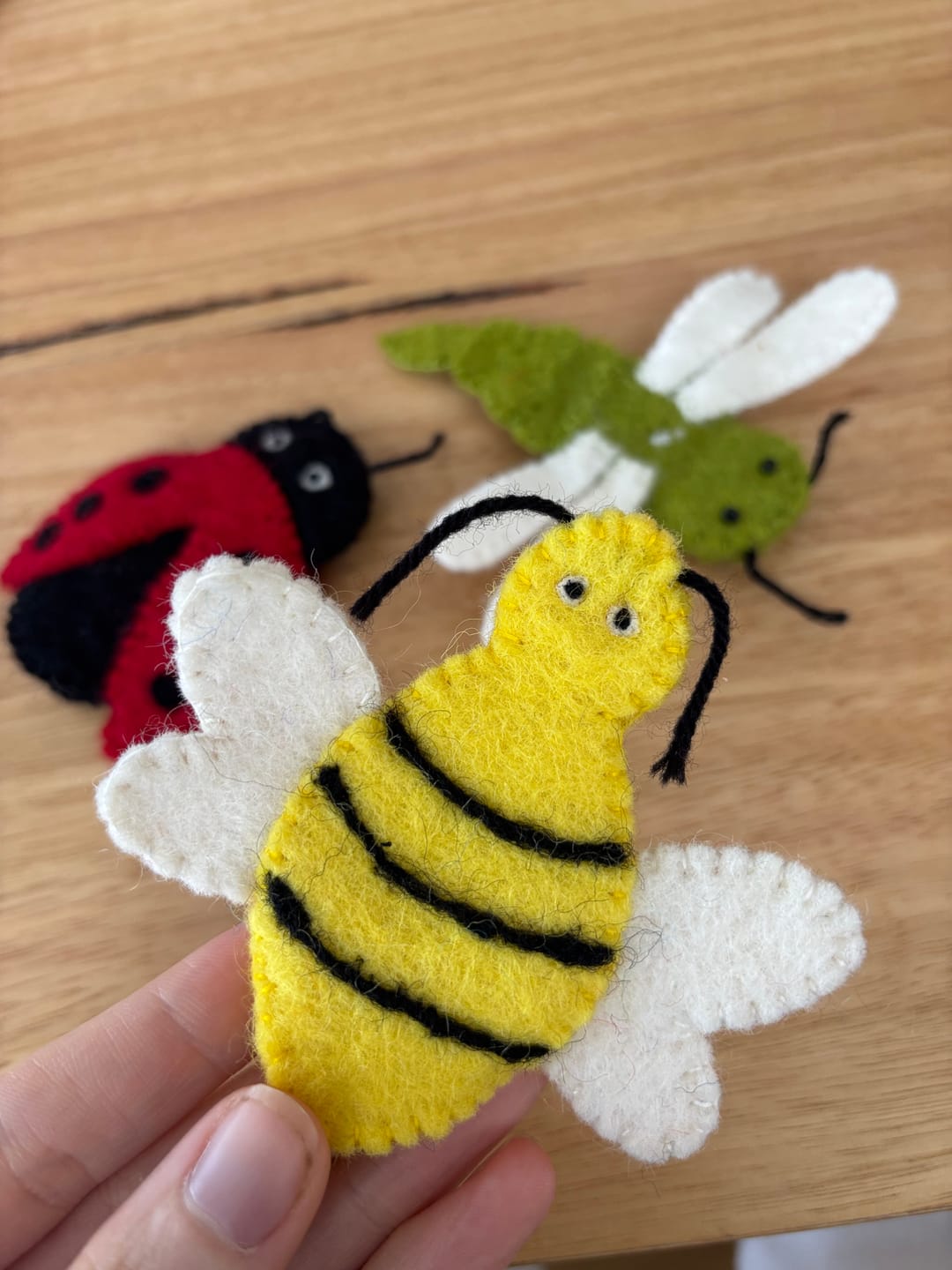 Customer photo review of Felt Finger Puppets — Individual Characters (Pick & Choose)