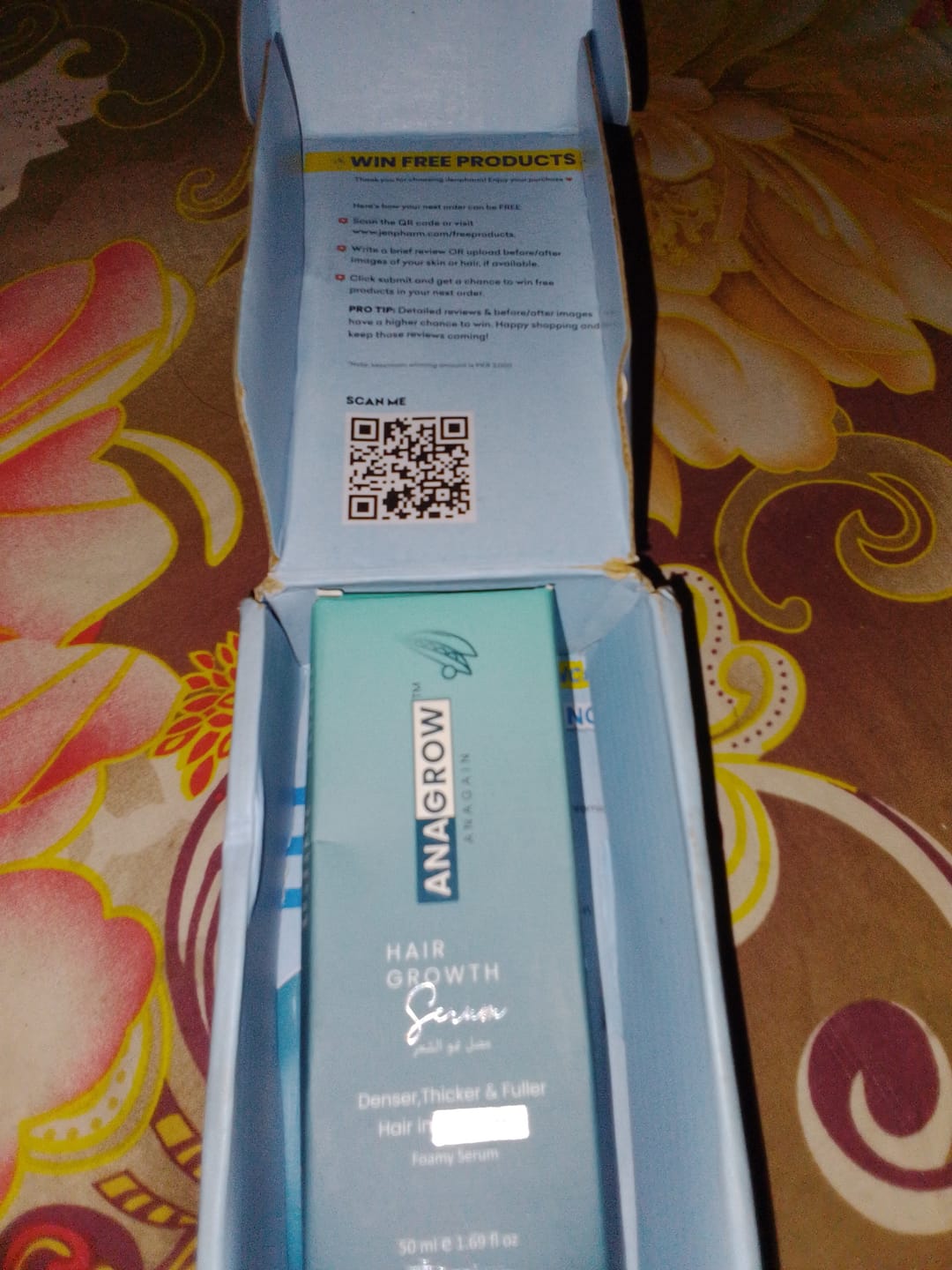 Customer photo review of Anagrow Hair Serum