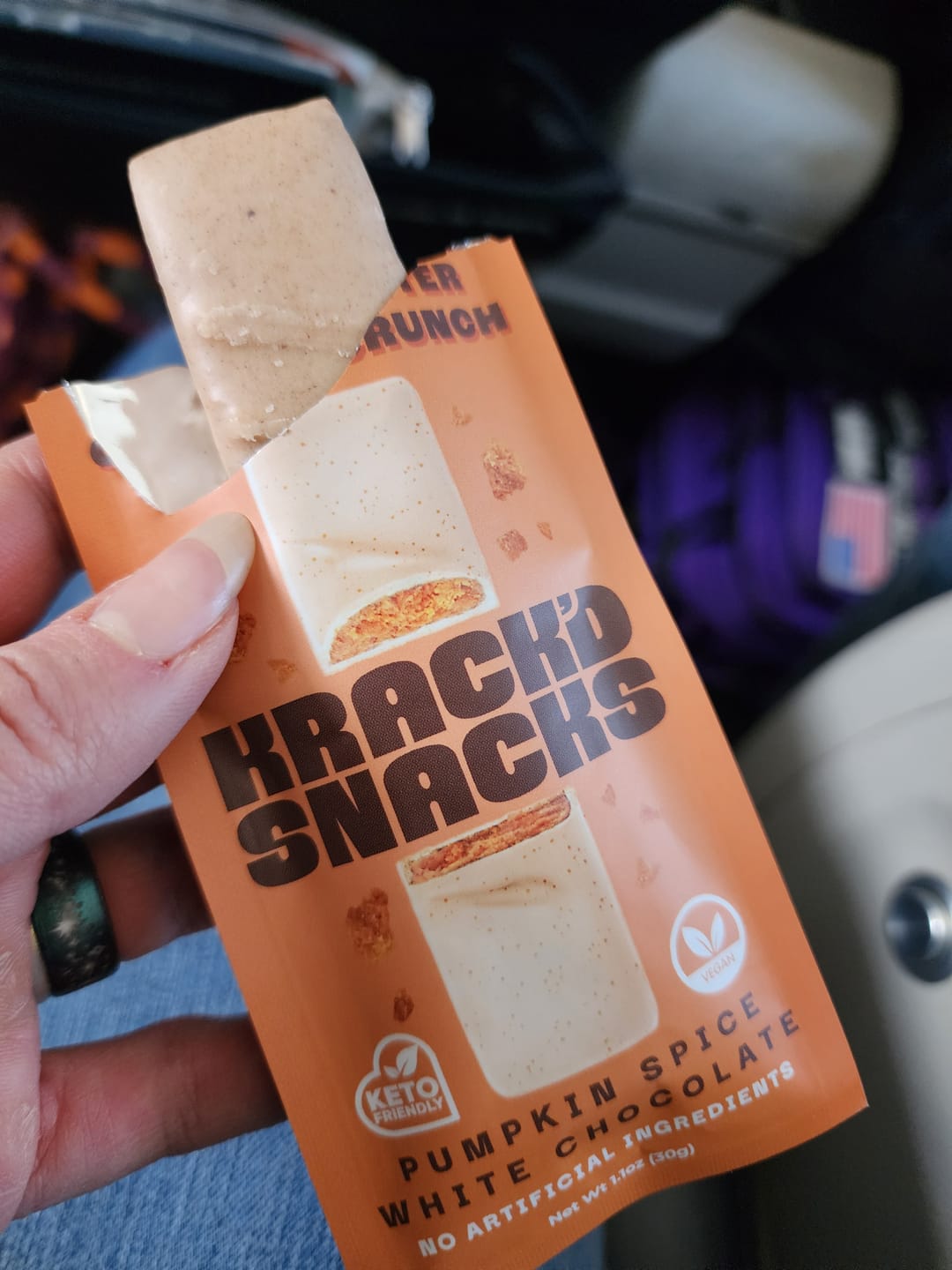 Customer photo review of Free 5 Pack - Pumpkin Spice Peanut Butter Caramel Crunch (Keto | Vegan)