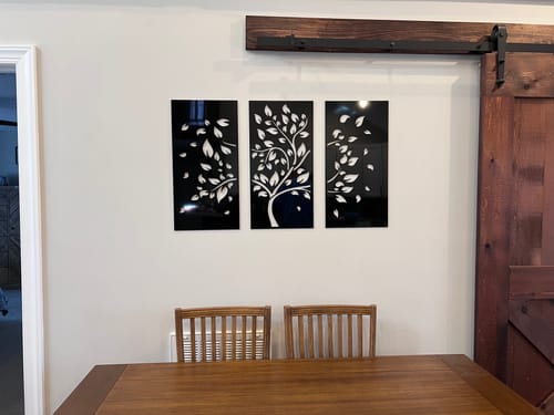 Customer photo review of Tree (3 Piece) - Metal Wall Art