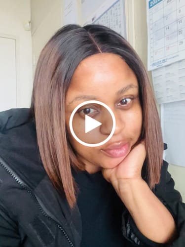 Customer video review of Vietnamese SDD Bone Straight 2X6 Ombre Choc Brown 10 Inch Wig
