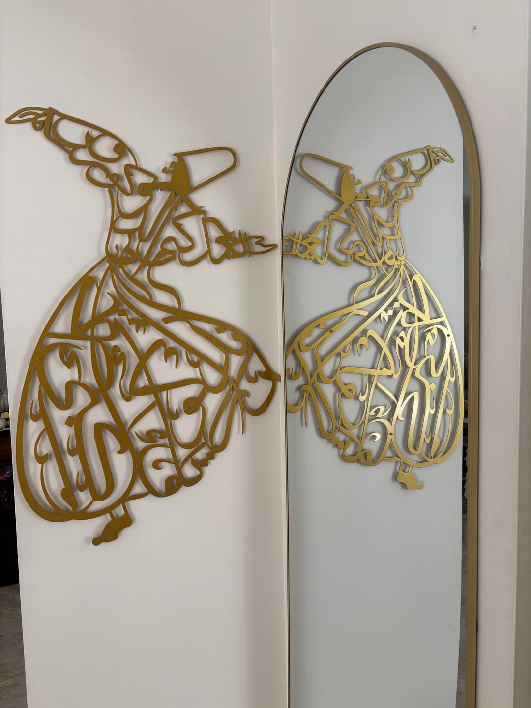 Customer photo review of Whirling Dervish Decor - Metal Islamic Wall Art