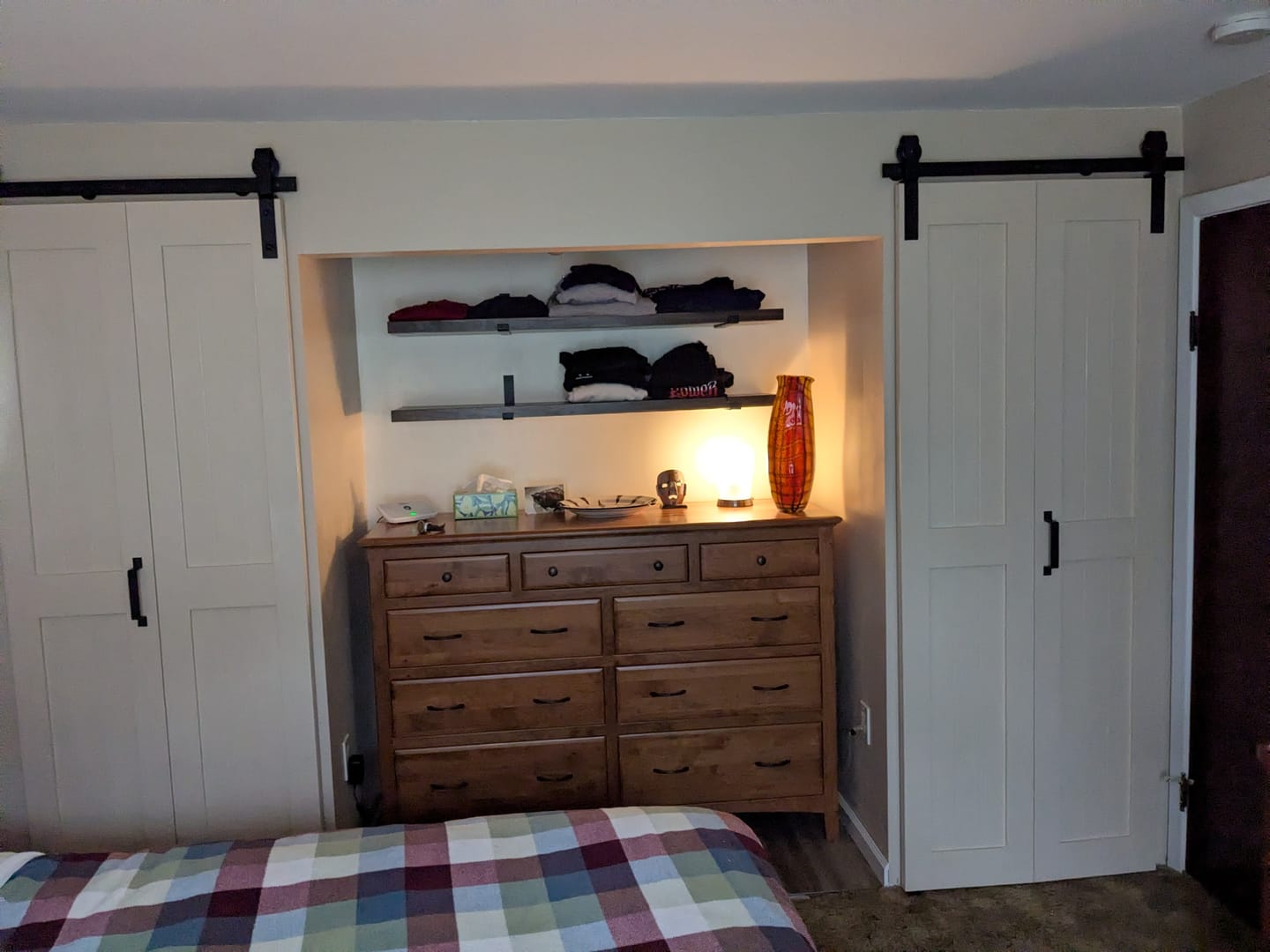 Customer photo review of Rustic Shelves with Brackets