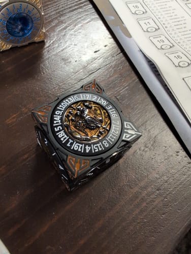Customer photo review of Masters Dice Relic #000 – Class Legacy Spinner | 7 -in-1 Dual-Spinner Metal Dice