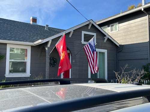 Customer photo review of Ultra Heavy Duty American Flag - 2-ply Polyester - Made In USA