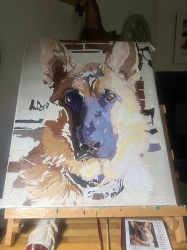 Customer photo review of Custom Paint By Numbers Kit - Upload Your Photo - Brush Set Included