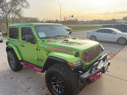 Customer photo review of Steel Front Bumper Fog Light Trim (Fits Rubicon JL/JT 2018-2025)