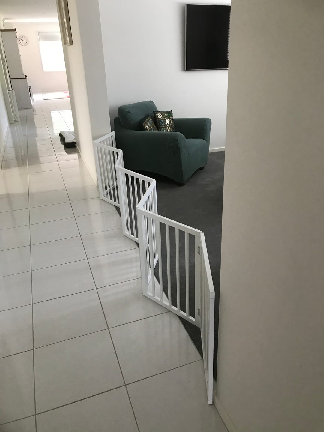 Customer photo review of Wooden Pet Gate