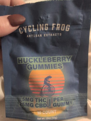 Customer photo review of Huckleberry Gummies, 5mg THC + 25mg CBD