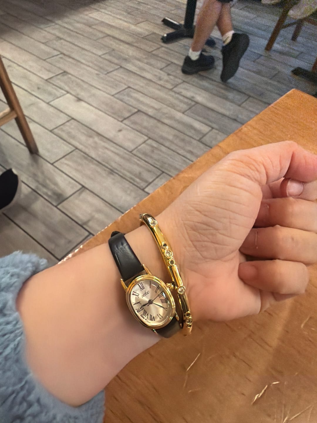 Customer photo review of Lucca Leather Watch