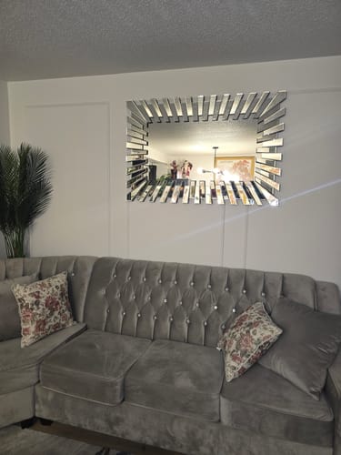 Customer photo review of Starburst Rectangle Mirror