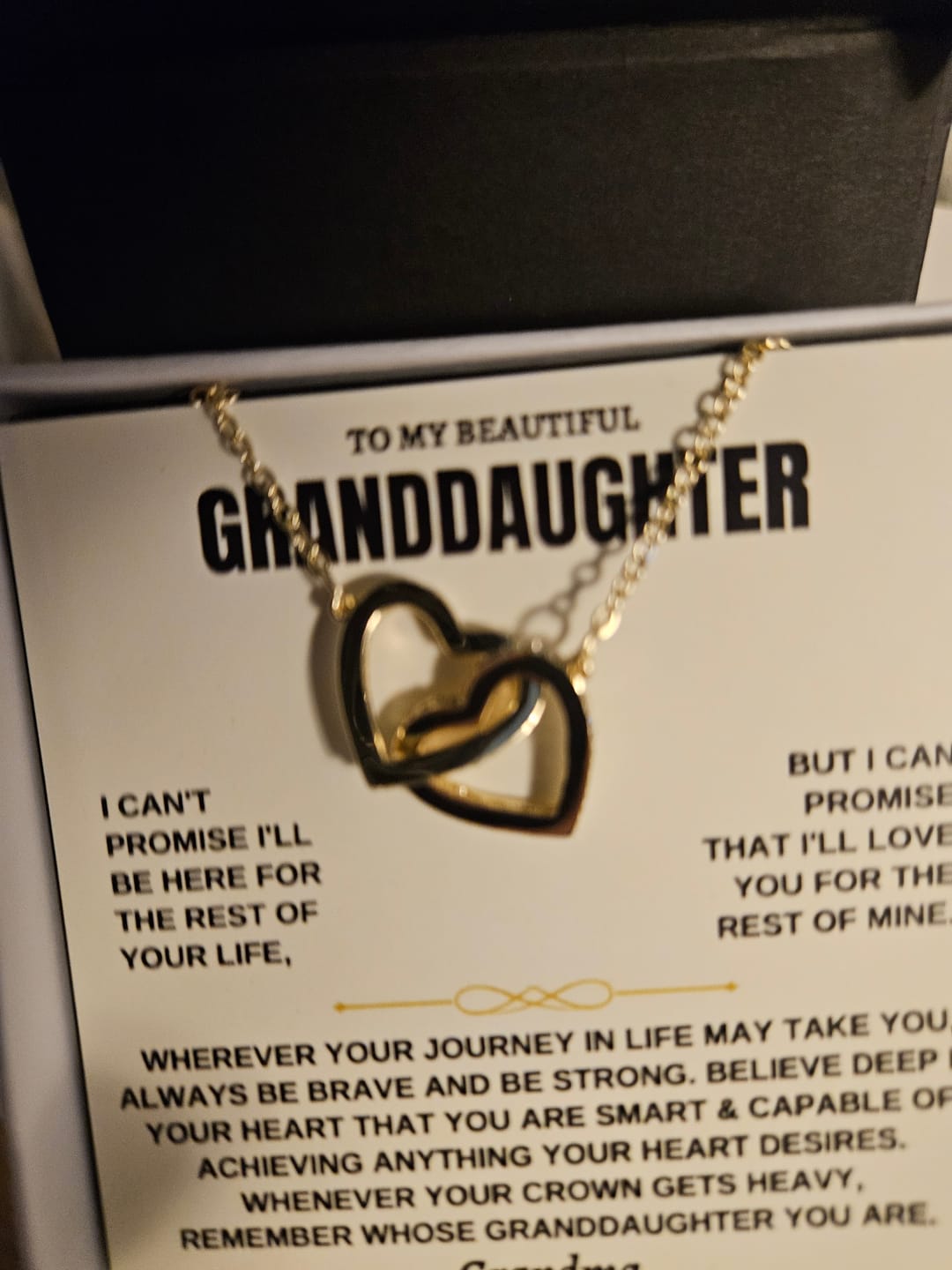 Customer photo review of To My Granddaughter - Forever Linked Hearts - Gift Set - SS117
